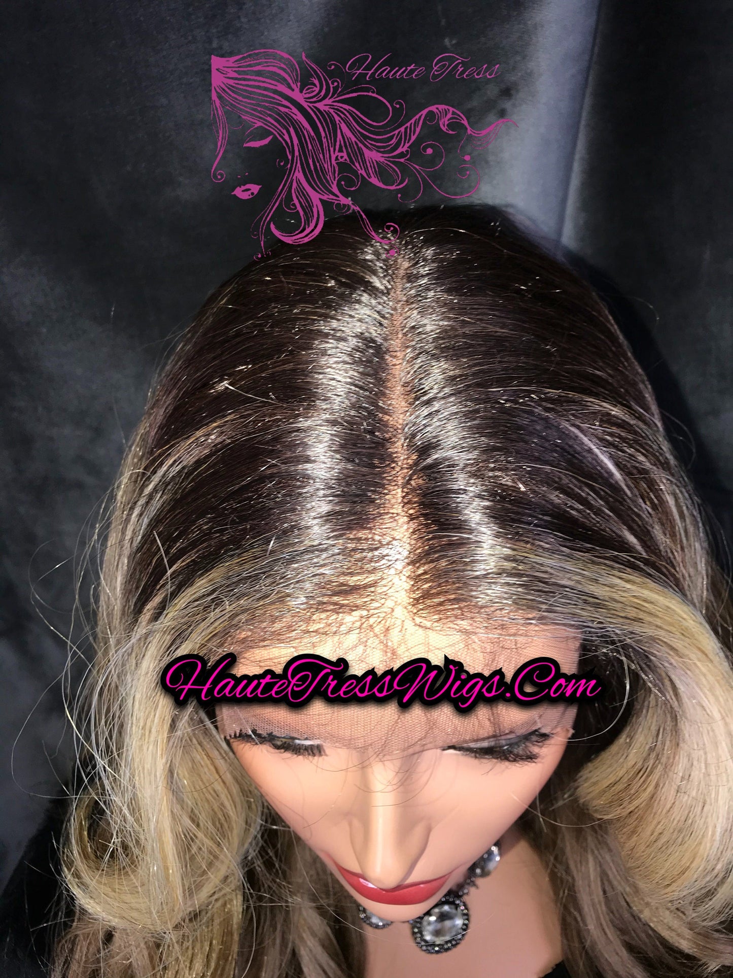 Face Framing, Money Piece, Ash Blonde, Balayage, Pre-Plucked Hairline, Human Hair Blend, Layered, Heat Safe, Bombshell Wig, Lace Front Wig