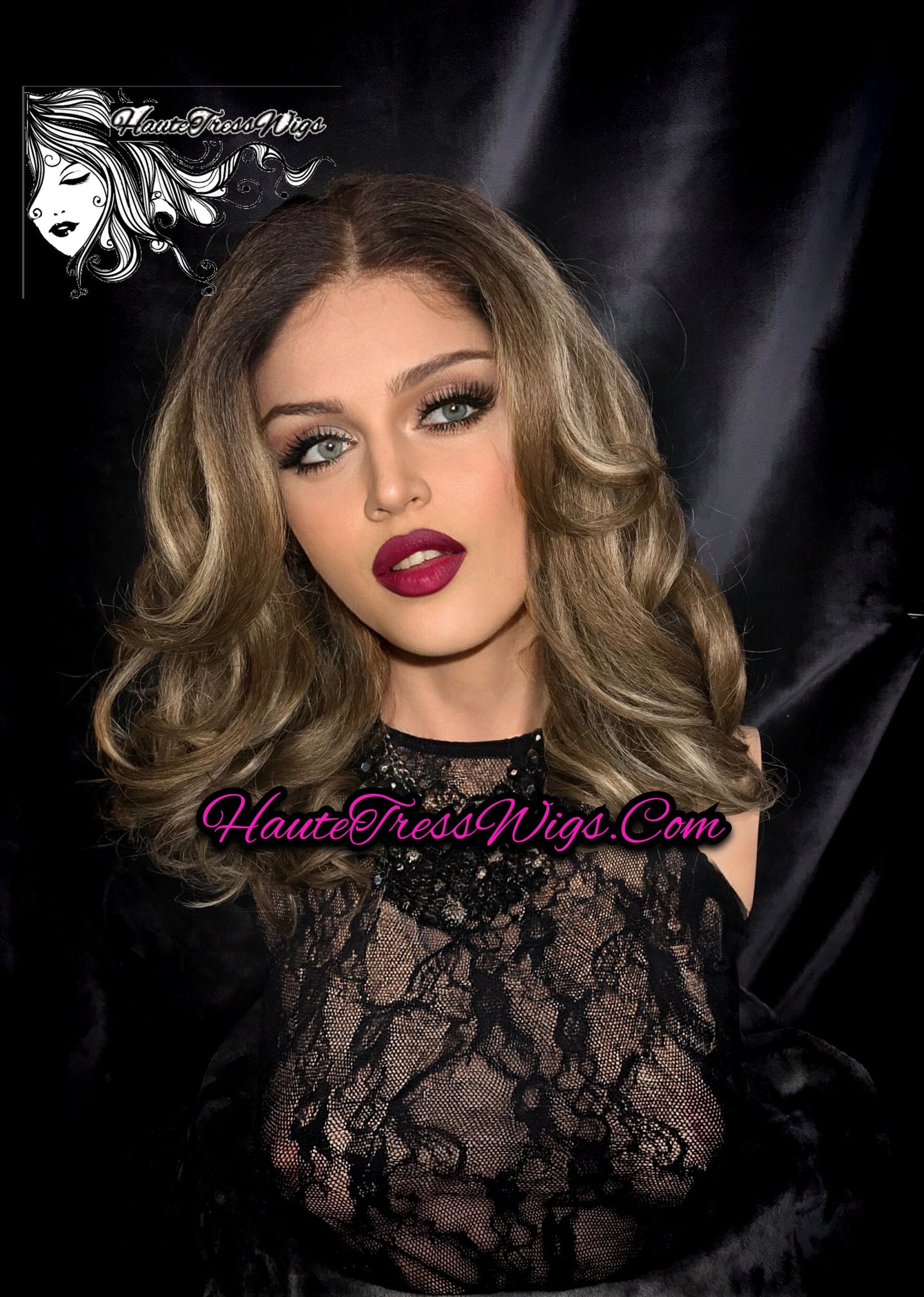 Balayage, Ash Blonde, highlights, Ombre, Brown Root, Bombshell Wig, Long Bob, lowlights, Heat Safe, Lace Front Wig - The Rich Housewife