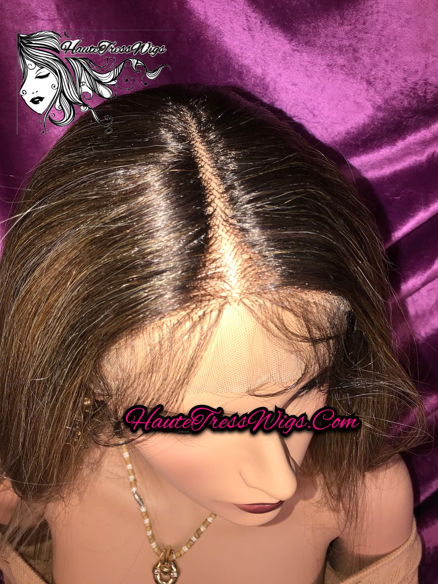 Brown Root, Dark Root, Sandy Blonde, Ash Blonde, Balayage, Blonde Mix, Human Hair Blend, HD Transparent Lace, Bombshell Wig, Lace Front Wig